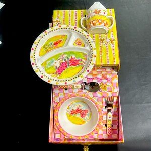 Mackenzie-Childs toddler Bunny Dinnerware Set